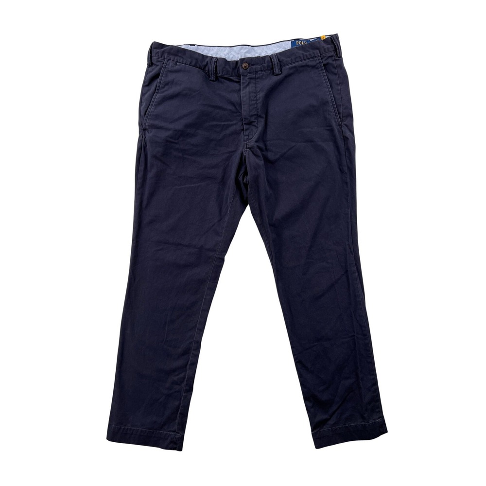 Polo Ralph Lauren Slim Stretch Chino Pants Mens 38x30 (fits 38x29) Navy Cotton
